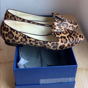 Sarah Flint Andrea Leopard Hair Calf Loafer, 38